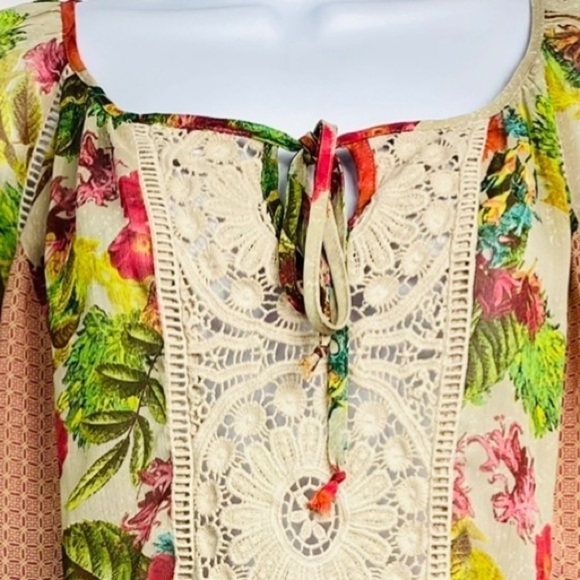 Meadow Rue Anthropologie Sheer Floral Top - Picture 5 of 7